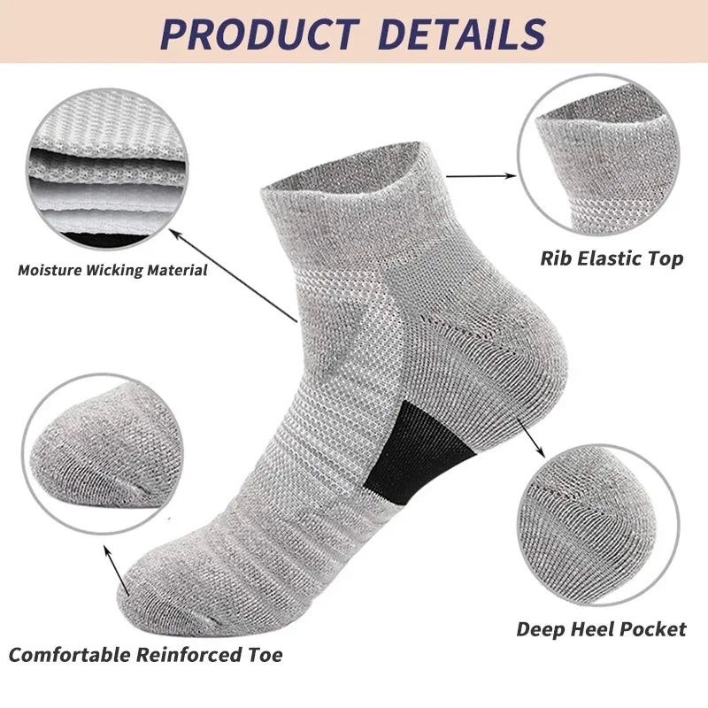 3 Pairs Anti-slip Football Socks Men Women Cotton Sock Short Long Tube Soccer Basketball Sport Socks Breathable Deodorous Socks